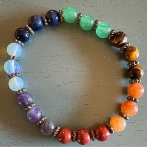Chakra beaded bracelet NWOT